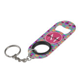 Roze koekje Persoonlijke Naam, Douane Monogram Mini Flessenopener (Voorkant Gekanteld)