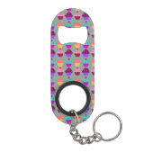 Roze koekje Persoonlijke Naam, Douane Monogram Mini Flessenopener (Achterkant)