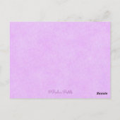 Roze koekje~Tevredenheid het Briefkaart van de Man (Achterkant)