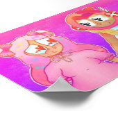 Roze Koekje X Cotton Snoep Cookie Poster (Hoek)