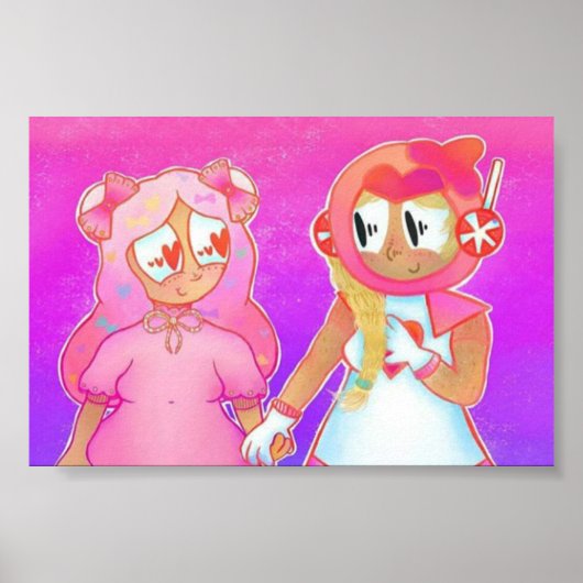 Roze Koekje X Cotton Snoep Cookie Poster (Voorkant)