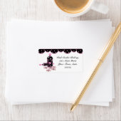 Roze koekjes, bakkerijlabel etiket (Insitu)