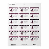 Roze koekjes, bakkerijlabel etiket (Full Sheet)