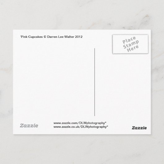 Roze koekjes briefkaart (Achterkant)