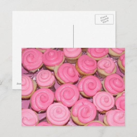 Roze koekjes briefkaart (Voorkant / Achterkant)