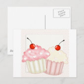 Roze koekjes briefkaart (Voorkant / Achterkant)