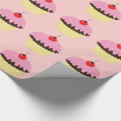 Roze koekjes cadeaupapier (Hoek)