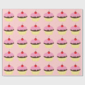 Roze koekjes cadeaupapier (Vlak)