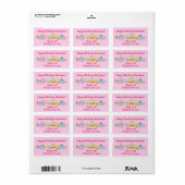 Roze koekjes/Cake Happy Birthday Sweet 16 Etiket (Full Sheet)