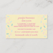 Roze koekjes donuts zoete traktaties visitekaartje (Achterkant)