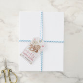 Roze koekjes en Chocolade Prettig Kerstfeest Cadeaulabel (Met Touw)