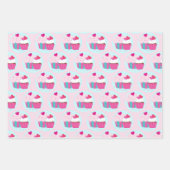 Roze koekjes en harten inpakpapier vel (Voorkant)