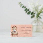 Roze koekjes en Rozen Kaarten van het Bedrijfsprof Visitekaartje (Staand voorkant)