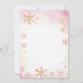 Roze koekjes en warme cacao sneeuwvlok 6e verjaard kaart (Achterkant)