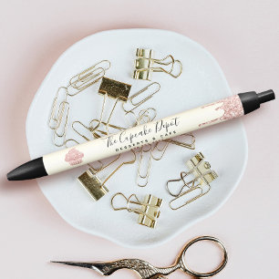 Roze koekjes Glitter Drift Pastry Chef Bakery Gold Zwarte Inkt Pen