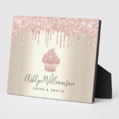 Roze koekjes Glitter Drivers Bakkerij Chef Gold Fotoplaat (Zijkant)