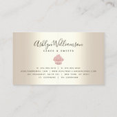 Roze koekjes Glitter Drivers Bakkerij Chef Gold Visitekaartje (Achterkant)