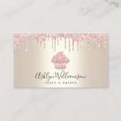 Roze koekjes Glitter Drivers Bakkerij Chef Gold Visitekaartje (Voorkant)