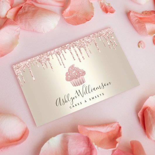 Roze koekjes Glitter Drivers Bakkerij Chef Gold Visitekaartje