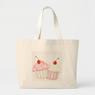 Roze koekjes grote tote bag