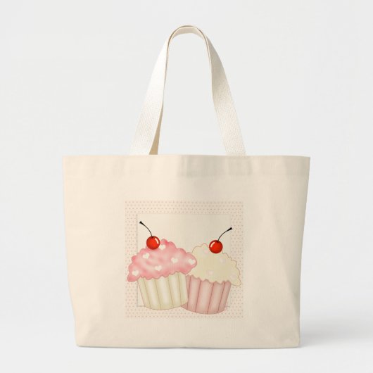 Roze koekjes grote tote bag (Voorkant)