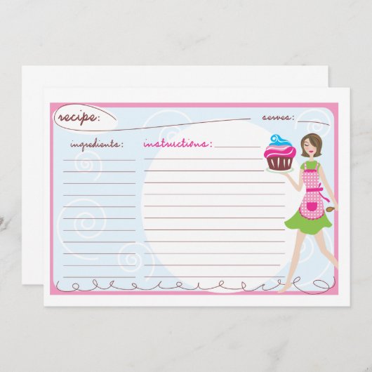 Roze koekjes Kaarten ontvangen (Voorkant / Achterkant)