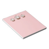 Roze koekjes keuken Notitieblok notities Gift (Schuin)