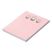 Roze koekjes keuken Notitieblok notities Gift (Linkerzijde)