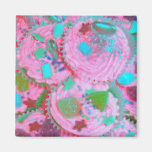Roze koekjes koelkast magneet