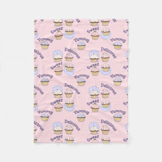 roze koekjes met vuurstaart fleece deken (Voorkant)