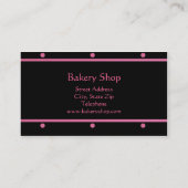 Roze koekjes op zwarte Visitekaartjes (Achterkant)