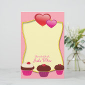 Roze koekjes - Van het bureau van.. Briefpapier (Staand voorkant)