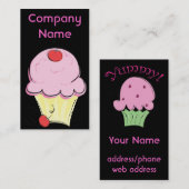 Roze koekjes Verticale Visitekaartjes (Voorkant / Achterkant)