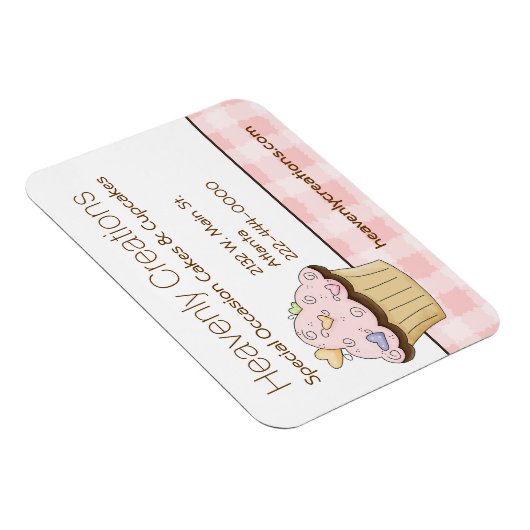 Roze koekjes Visitekaartje Magnet Magneet (Rechterzijde)