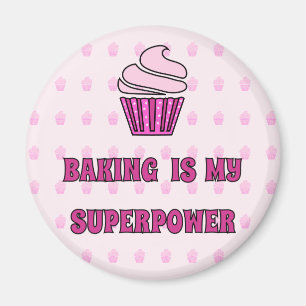 Roze koekjes voor het bakken van supermacht magneet