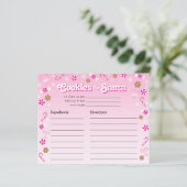 Roze koekjes voor Santa Candy Cane Recept Kaart (Staand voorkant)