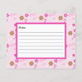 Roze koekjes voor Santa Candy Cane Recept Kaart (Achterkant)