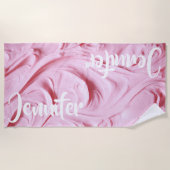 Roze koekjes, voorkant strandlaken (Voorkant)