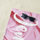 Roze koekjes, voorkant strandlaken (In situ)