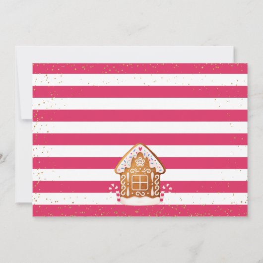 Roze koekjesbrood Koekjeskoekjes Versirend Birthda Bedankkaart (Achterkant)