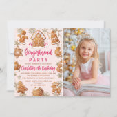 Roze koekjesbrood Koekjeskoekjes Versirend Birthda Kaart (Voorkant)