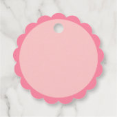 Roze koekjesbrood met koekjes en koekjes bedankjes labels (Achterkant)