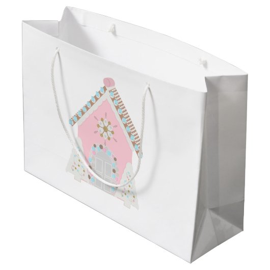 Roze koekjesdeeg groot cadeauzakje (Achterkant Gekanteld)