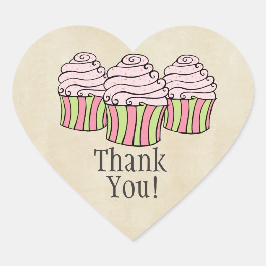 Roze koekjeshart Hartelijk dank voor het label tic (Voorkant)