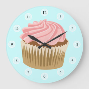 Roze koekjesklok grote klok
