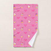 Roze koekjespatroon bad handdoek (Handdoek)