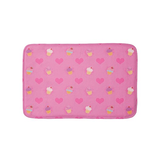 Roze koekjespatroon badmat (Voorkant)