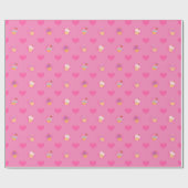 Roze koekjespatroon cadeaupapier (Vlak)