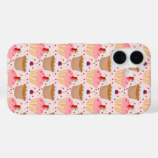 Roze koekjespatroon Case-Mate iPhone case (Achterkant (horizontaal))