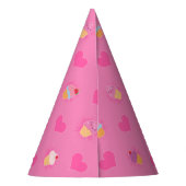 Roze koekjespatroon feesthoedjes (Achterkant)